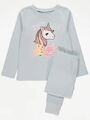 Grauer Einhorn Pyjama 3-4 Jahre Neu