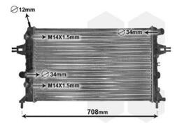 VAN WEZEL 37002254 Kühler Wasserkühler Motorkühler für OPEL Astra G CC (T98)