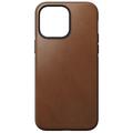 Nomad Modern Leather Case Leder Schutz Hülle Braun für Apple iPhone 14 Pro Max