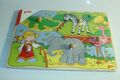 Goki Steckpuzzle Set aus 2 Puzzles Motiv Zoo und Bauernhof