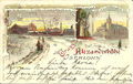 Litho-AK Iserlohn -Alexanderhöhe, Große/Neue Halle, Wirtschaftsgebäude-1900 gel.