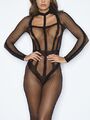 Ann Summers Jupiter schrittloser Body Strumpf - schwarz - Größen XS - XXL