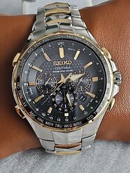 Seiko Cal. 8B92-0AL0 Coutura Radio Sync Solar Chronograph Funk Weltzeituhr Japan