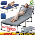 2 IN 1 Sonnenliege Campingbett Relaxliege klappbar Garten Liege Stuhl mit Kissen