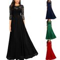 Frauen Chiffon Spitzen Kleid Abendkleid elegante Brautjungfernkleid Ballkleid