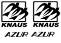 Knaus Azur Wohnmobil Camper 4x Aufkleber Wohnwagen Caravan Sticker Aufkleber