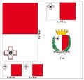 Aufkleber Set Malta Fahne Flagge