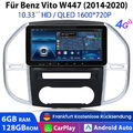 10.33”Carplay Android 12 Autoradio Für Benz Vito W447 GPS Nav BT WIFI SWC 6+128G