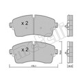 1x ORIGINAL® Metelli 22-1250-1 Bremsbelagsatz, Scheibenbremse Vorne, exkl.