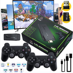 45000+ Retro Videospielkonsole 4K HD TV Spiel Stick 64GB w/2 Wireless Controller