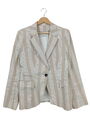 ZARA BASIC Kurz-Blazer Damen Gr. DE 38 creme-weiß Casual-Look