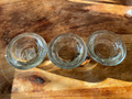 3 Teelichhalter Glas transparent