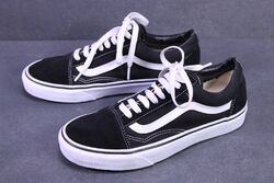 Vans Old Skool Unisex Sneaker Skaterschuhe schwarz weiß Gr. 39 Leder CH2-163