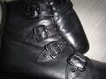 tolle Stiefeletten Chelsea Stil mit Schnallen von ..PAUL GREEN  Gr. 42  Schwarz