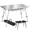 Campingtisch Klapptisch Aluminium, aufrollbar, faltbar, Gartentisch, mit Tasche