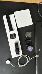 Apple WATCH Series 7 45mm GPS+Cellular Edelstahl Silber Mit Zubehör + Gliederarm