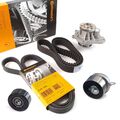 CONTI CT1077 Zahnriemen + Keilriemen + Rollen + Wapu für OPEL Astra G H Z16XEP