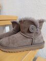 UGG Gr 6  37 Stiefeletten Winter Stiefel Schuhe Lammfell grau