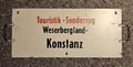 Zuglaufschild Metall DB Konstanz Weserbergland Touristik-Sonderzug Bundesbahn