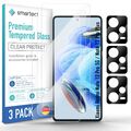 smartect Schutzglas für Xiaomi Redmi Note 12 Pro 5G / 12 Pro Plus, 3 + 3 Stück