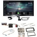 Kenwood DNX-5190DABS CarPlay Navigation Android Auto Einbauset für Touareg 7L