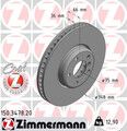 1x ZIMMERMANN Bremsscheibe COAT Z 150.3478.20 für BMW F10 F13 F12 F06 F11 5er