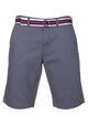 TOM TAILOR Herren Hose Chino Shorts Bermuda mit Gürtel grau NEU Größe W34 W40