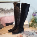 Guess Overknee-Stiefel Gr. 37 in Schwarz Nubukleder