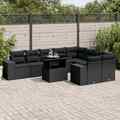 Gartenmöbel Sofa Garnitur Sitzgruppe Lounge 10-tlg. Schwarz Poly Rattan vidaXL