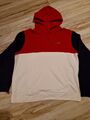 LACOSTE,  Hoodie,  Gr. XXL,  Weiß, Blau, Rot, Logo, Tasche, NEU!! 