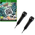 Just Sing Xbox One + 2 kabelgebundene Mikrofone - Mikro Karaoke Musik Singen Spiel Mikrofone