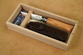 Opinel Taschenmesser No. 8 rostfrei Olivenholz in Holzbox + Etui Klappmesser O58