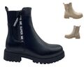 Damen Boots Stiefeletten Stiefel Profil-Sohle Winter Schuhe gefüttert Neue Trend