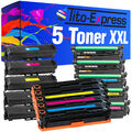 Laser Toner 5er Set PlatinumSerie für HP 125A 126A 131X 130A 203A 205A 305X 128A