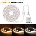 230V COB Neon LED Strip Streifen Flex Schlauch diffus Lichtband Wasserdicht IP67