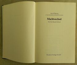 "Machtwechsel" Arnulf Baring, gebundene Ausgabe