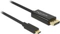 DeLock Kabel USB Type-C Stecker > Displayport Stecker (DP Alt Mode) 4K 60 Hz 1 m