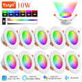 Tuya APP LED Einbaustrahler Dimmbar RGB+CCT Einbaupanel Deckenleuchte Panel 10W