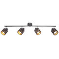 LUXUS DECKENSTRAHLER 4 FLAMMIG DECKENLEUCHTE SPOTS DECKENLAMPE SCHWARZ 61504995