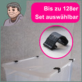 4x - 128 Verschluss Clips kompatibel mit Ikea Samla Box (5L, 11L, 22L, 45L, 65L)