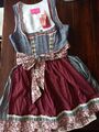 Mini Dirndl Anneli in Dunkelblau/Rosa, Krüger Dirndl, Gr. 40