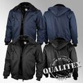 Qualitex Herren Pilotenjacke wasserdicht Kapuze Winterjacke Jacke