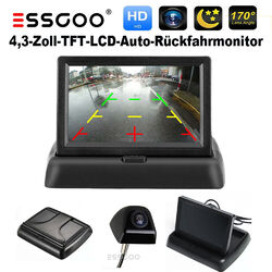 Rückfahrkamera HD Autokamera Unterbau Mit 4.3 Zoll Klappbar LCD Monitor Auto KFZ