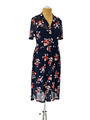 VERO MODA Gr.S wundervolles Kleid fit&flare Mesh dunkelblau Blumen Muster