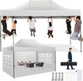 Faltpavillon 3x4,5m Wasserdicht Partyzelt Gartenzelt UV Pavillon Popup Festzelt#