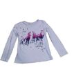 Langarmshirt Gr. 122/128 kids weiß m. Pferdeprint, Glitzerblumen & Schriftzug...