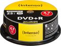 Intenso DVD-R 4,7 GB 16x DVD-Rohlinge bedruckbar kratzfest 25er Spindel