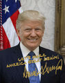 Donald Trump USA Photo Autogramm Foto signiert Druck Autogrammfoto 13x18 Repro