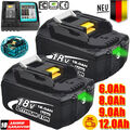 2x 18V 6000mAH Akku Für Makita BL1850 BL1830 LXT BL1860B Led Anzeige/Ladegerät