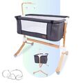 Baby-Beistellbett 3-in-1 – Seitlicher Zugang & Höhenverstellbar inkl. Rollen